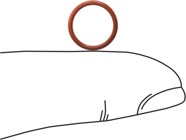 Yüksek Sıcaklık Silikon O-Ring, 1 mm Genişlik, 8.5 mm İç Çap