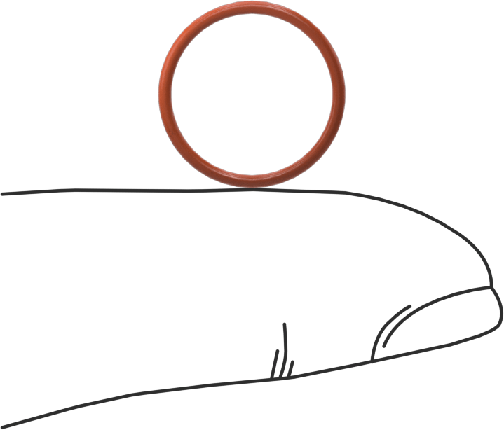 Yüksek Sıcaklık Silikon O-Ring, 1 mm Genişlik, 12.5 mm İç Çap