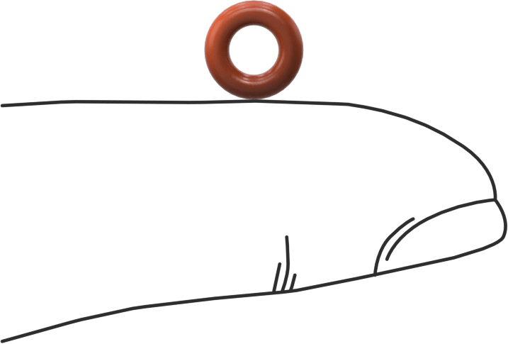 Yüksek Sıcaklık Silikon O-Ring, 1.9 mm Genişlik, 3.8 mm İç Çap