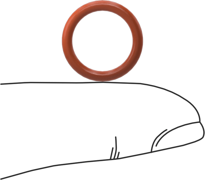 Yüksek Sıcaklık Silikon O-Ring, 2 mm Genişlik, 11.5 mm İç Çap