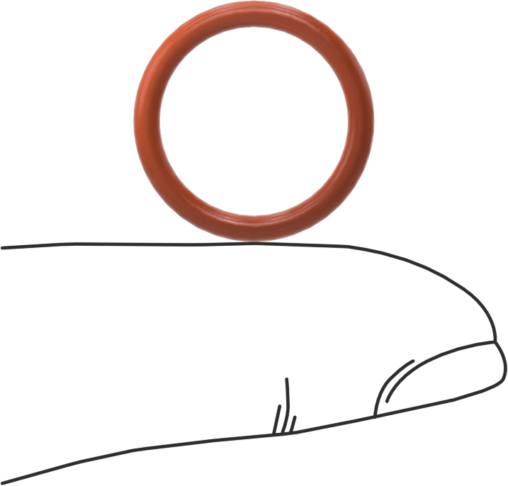 Yüksek Sıcaklık Silikon O-Ring, 2 mm Genişlik, 14.5 mm İç Çap