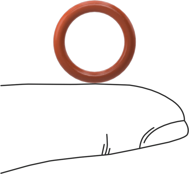 Yüksek Sıcaklık Silikon O-Ring, 2.4 mm Genişlik, 12.3 mm İç Çap