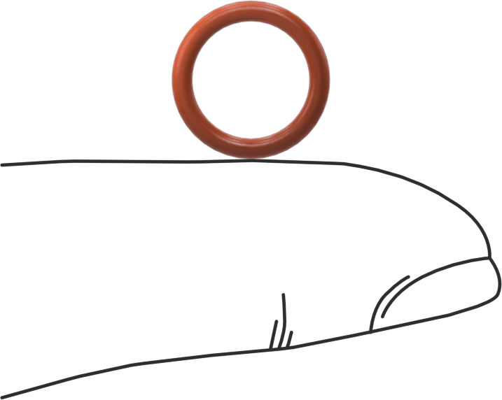 Yüksek Sıcaklık Silikon O-Ring, 1.6 mm Genişlik, 9.1 mm İç Çap