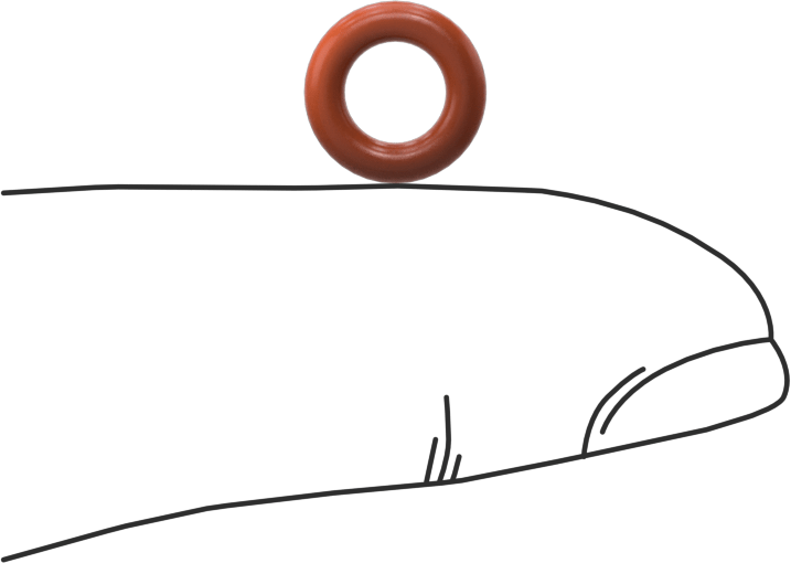 Yüksek Sıcaklık Silikon O-Ring, 2 mm Genişlik, 5 mm İç Çap