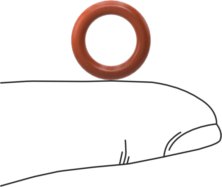 Yüksek Sıcaklık Silikon O-Ring, 2.5 mm Genişlik, 9 mm İç Çap