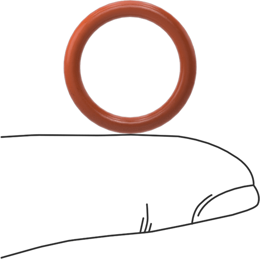 Yüksek Sıcaklık Silikon O-Ring, 2.5 mm Genişlik, 15 mm İç Çap