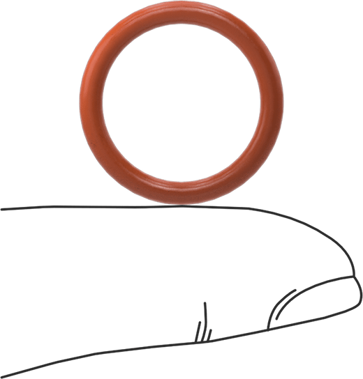 Yüksek Sıcaklık Silikon O-Ring, 2.5 mm Genişlik, 17 mm İç Çap