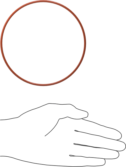 Yüksek Sıcaklık Silikon O-Ring, 3 mm Genişlik, 120 mm İç Çap