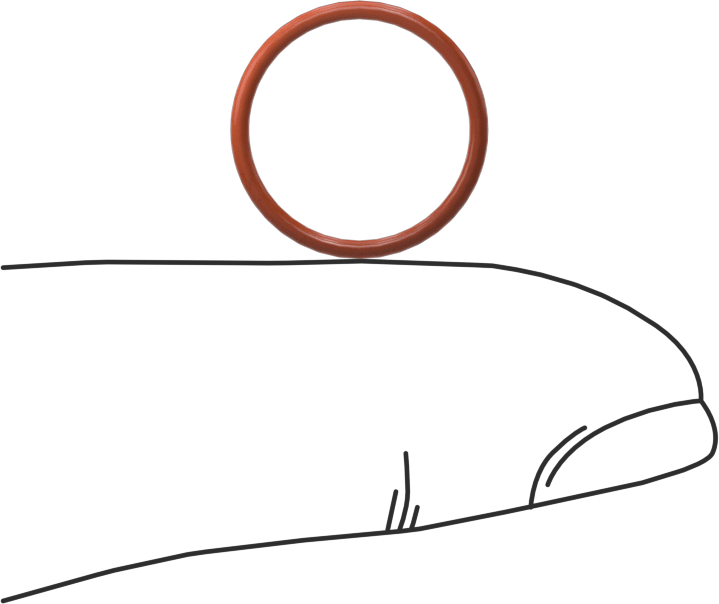 Yüksek Sıcaklık Silikon O-Ring, 1 mm Genişlik, 12 mm İç Çap