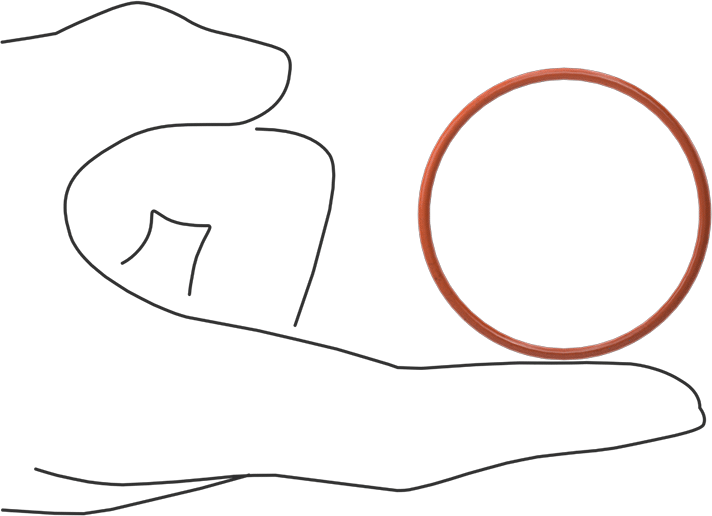 Yüksek Sıcaklık Silikon O-Ring, 2 mm Genişlik, 45 mm İç Çap