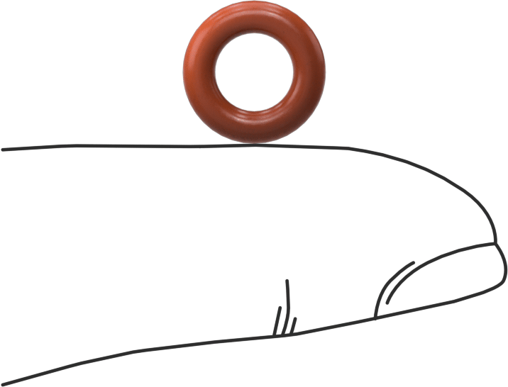 Yüksek Sıcaklık Silikon O-Ring, 2.5 mm Genişlik, 6 mm İç Çap