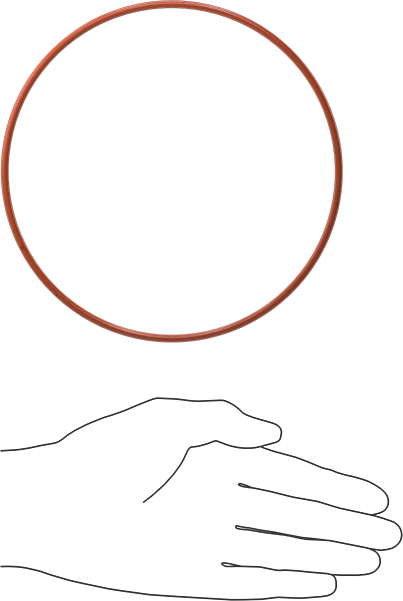 Yüksek Sıcaklık Silikon O-Ring, 4 mm Genişlik, 150 mm İç Çap