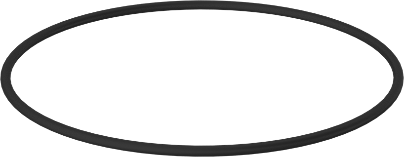Yağa Dayanıklı Sert Buna-N O-Ring, 1/4 Kesirli Genişlik, Dash Numarası 450