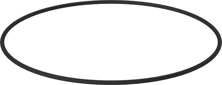 Yağa Dayanıklı Sert Buna-N O-Ring, 1/4 Kesirli Genişlik, Dash Numarası 458