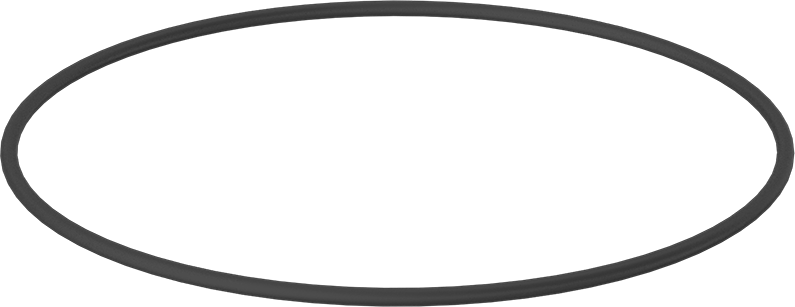 Yağa Dayanıklı Sert Buna-N O-Ring, 3/16 Kesirli Genişlik, Dash Numarası 375
