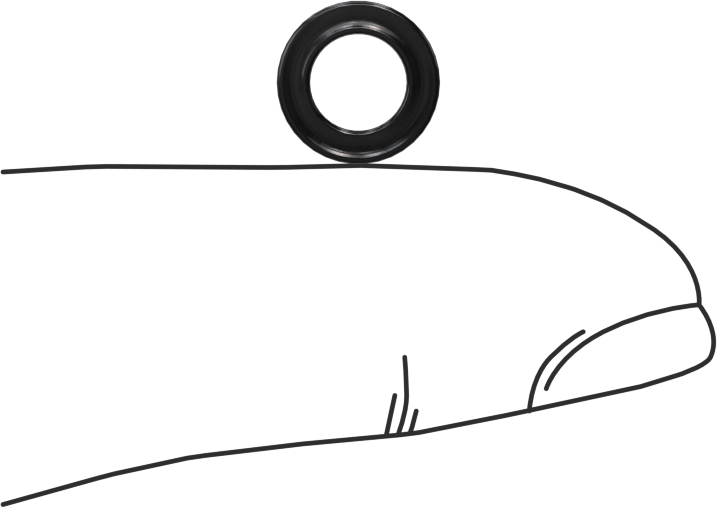 Kimyasala Dayanıklı Viton® Floroelastomer O-Ring, X Profilli, 1/16 Kesirli Genişlik, Dash Numarası 009