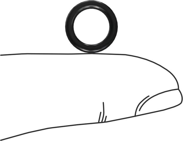 Kimyasala Dayanıklı Viton® Floroelastomer O-Ring, X Profilli, 1/16 Kesirli Genişlik, Dash Numarası 011