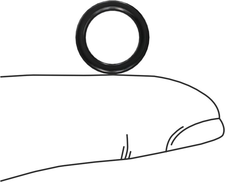 Kimyasala Dayanıklı Viton® Floroelastomer O-Ring, X Profilli, 1/16 Kesirli Genişlik, Dash Numarası 012