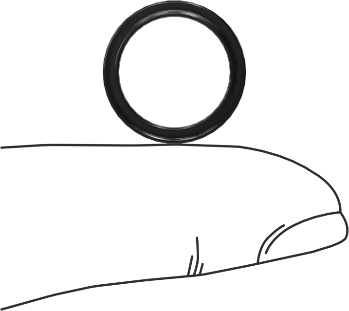 Kimyasala Dayanıklı Viton® Floroelastomer O-Ring, X Profilli, 1/16 Kesirli Genişlik, Dash Numarası 014