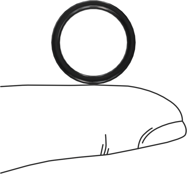 Kimyasala Dayanıklı Viton® Floroelastomer O-Ring, X Profilli, 1/16 Kesirli Genişlik, Dash Numarası 015