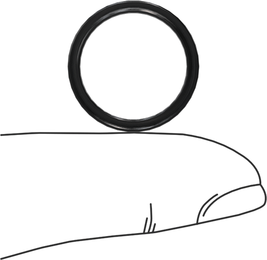 Kimyasala Dayanıklı Viton® Floroelastomer O-Ring, X Profilli, 1/16 Kesirli Genişlik, Dash Numarası 016