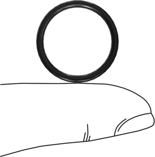 Kimyasala Dayanıklı Viton® Floroelastomer O-Ring, X Profilli, 1/16 Kesirli Genişlik, Dash Numarası 017
