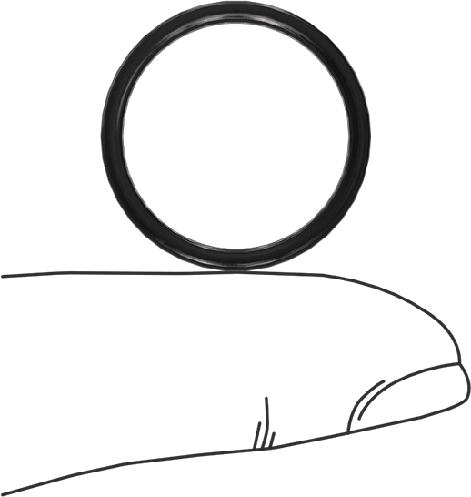 Kimyasala Dayanıklı Viton® Floroelastomer O-Ring, X Profilli, 1/16 Kesirli Genişlik, Dash Numarası 018