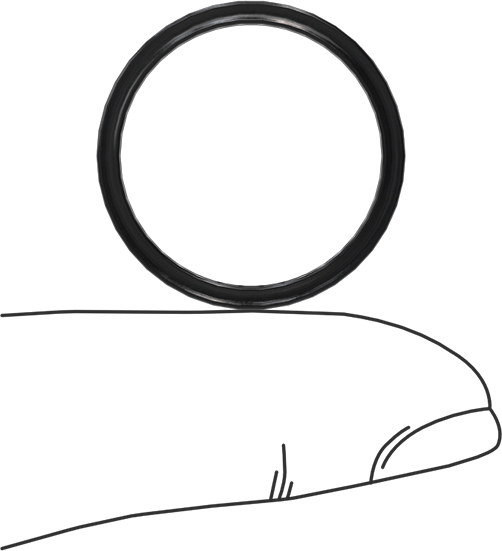 Kimyasala Dayanıklı Viton® Floroelastomer O-Ring, X Profilli, 1/16 Kesirli Genişlik, Dash Numarası 019