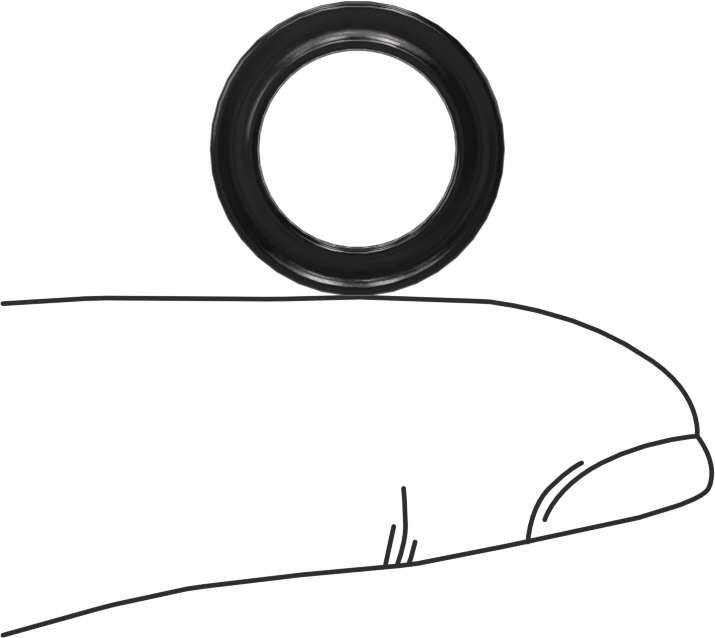 Kimyasala Dayanıklı Viton® Floroelastomer O-Ring, X Profilli, 3/32 Kesirli Genişlik, Dash Numarası 111