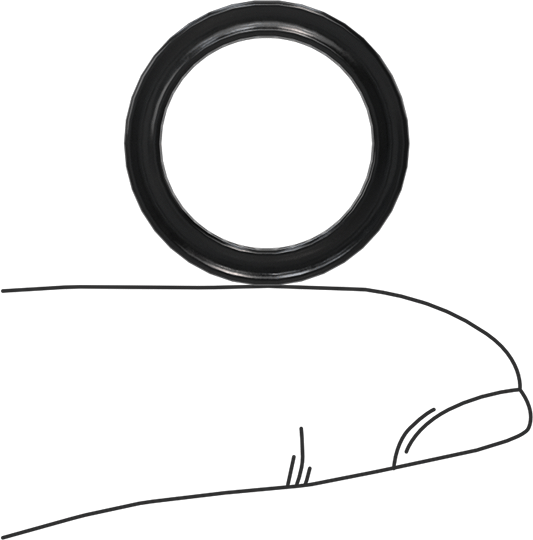 Kimyasala Dayanıklı Viton® Floroelastomer O-Ring, X Profilli, 3/32 Kesirli Genişlik, Dash Numarası 114