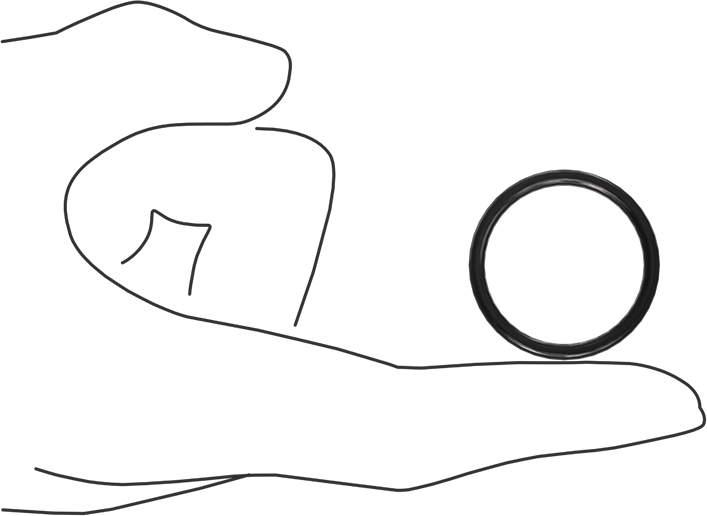 Kimyasala Dayanıklı Viton® Floroelastomer O-Ring, X Profilli, 3/32 Kesirli Genişlik, Dash Numarası 121