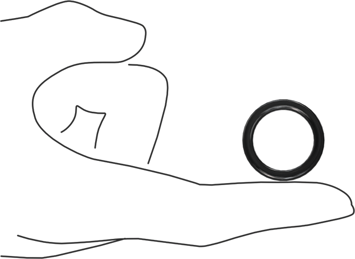 Kimyasala Dayanıklı Viton® Floroelastomer O-Ring, X Profilli, 1/8 Kesirli Genişlik, Dash Numarası 211