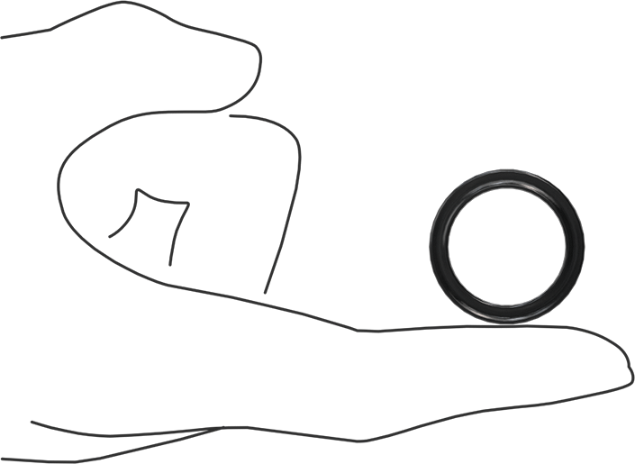 Kimyasala Dayanıklı Viton® Floroelastomer O-Ring, X Profilli, 1/8 Kesirli Genişlik, Dash Numarası 212