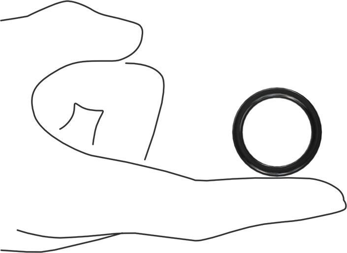 Kimyasala Dayanıklı Viton® Floroelastomer O-Ring, X Profilli, 1/8 Kesirli Genişlik, Dash Numarası 213