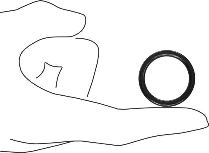 Kimyasala Dayanıklı Viton® Floroelastomer O-Ring, X Profilli, 1/8 Kesirli Genişlik, Dash Numarası 214