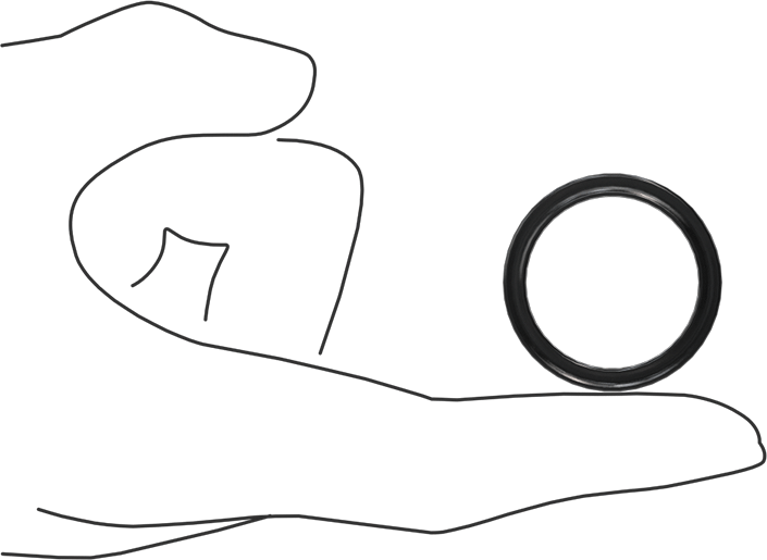 Kimyasala Dayanıklı Viton® Floroelastomer O-Ring, X Profilli, 1/8 Kesirli Genişlik, Dash Numarası 215