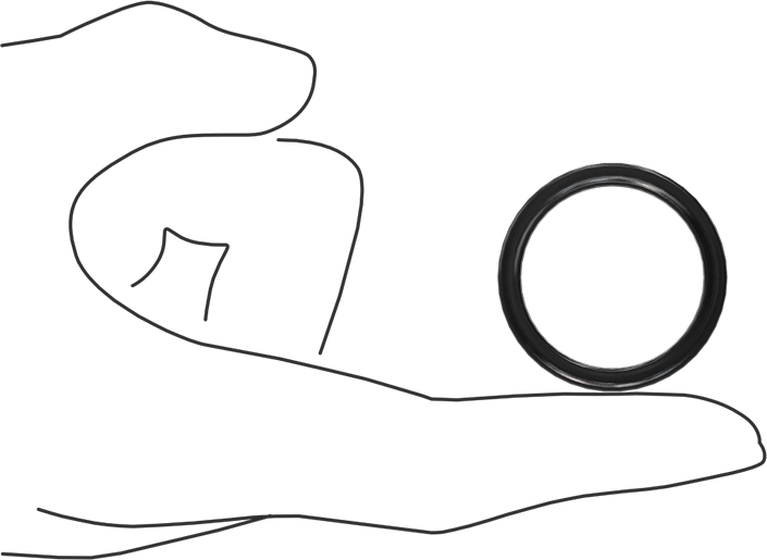 Kimyasala Dayanıklı Viton® Floroelastomer O-Ring, X Profilli, 1/8 Kesirli Genişlik, Dash Numarası 216