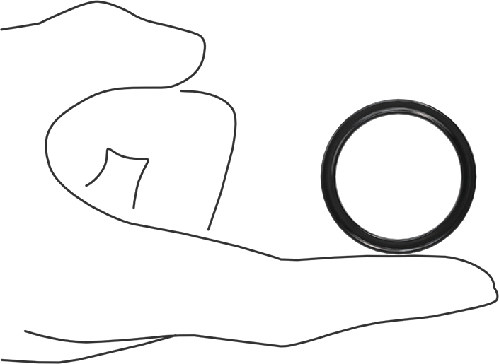 Kimyasala Dayanıklı Viton® Floroelastomer O-Ring, X Profilli, 1/8 Kesirli Genişlik, Dash Numarası 217