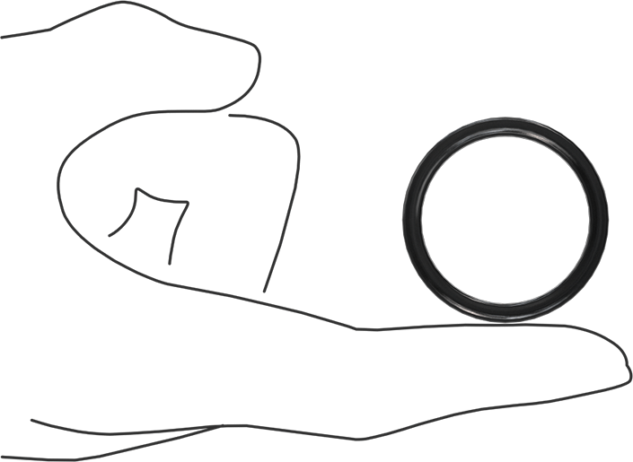 Kimyasala Dayanıklı Viton® Floroelastomer O-Ring, X Profilli, 1/8 Kesirli Genişlik, Dash Numarası 218