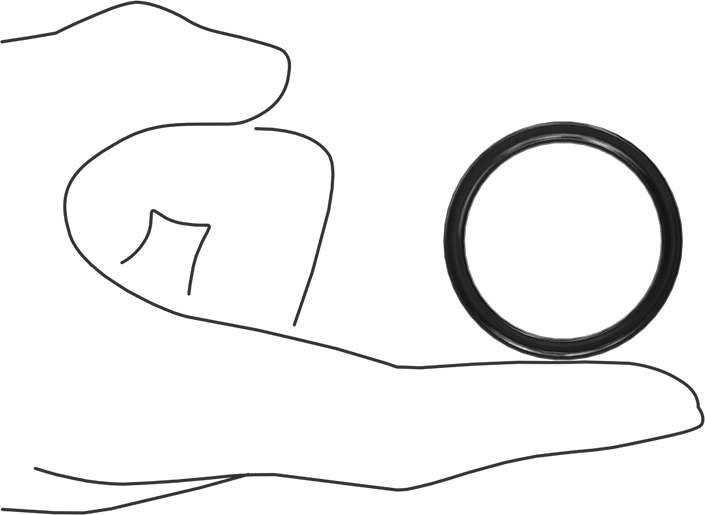 Kimyasala Dayanıklı Viton® Floroelastomer O-Ring, X Profilli, 1/8 Kesirli Genişlik, Dash Numarası 219