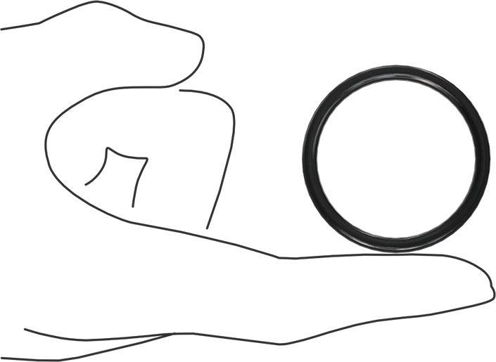 Kimyasala Dayanıklı Viton® Floroelastomer O-Ring, X Profilli, 1/8 Kesirli Genişlik, Dash Numarası 222