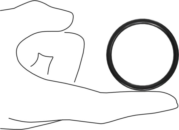 Kimyasala Dayanıklı Viton® Floroelastomer O-Ring, X Profilli, 1/8 Kesirli Genişlik, Dash Numarası 223