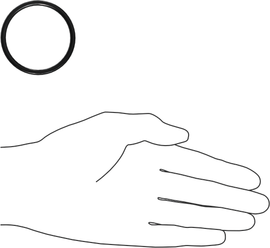 Kimyasala Dayanıklı Viton® Floroelastomer O-Ring, X Profilli, 1/8 Kesirli Genişlik, Dash Numarası 224