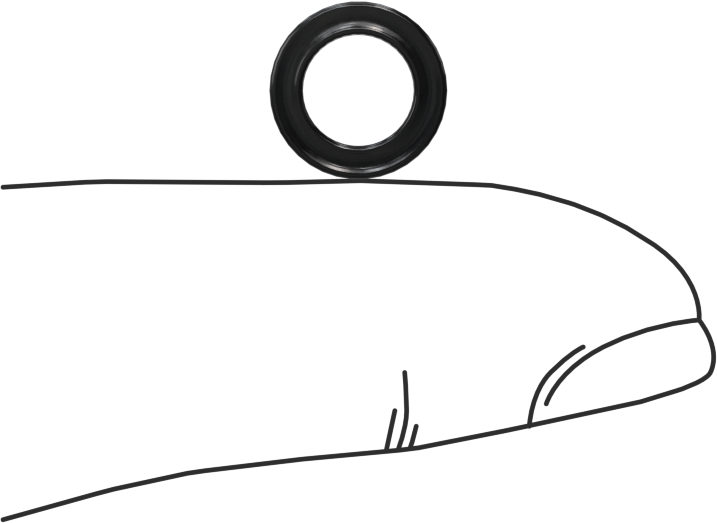 Kimyasala Dayanıklı Viton® Floroelastomer O-Ring, X Profilli, 1/16 Kesirli Genişlik, Dash Numarası 010