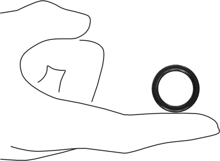 Kimyasala Dayanıklı Viton® Floroelastomer O-Ring, X Profilli, 1/8 Kesirli Genişlik, Dash Numarası 210