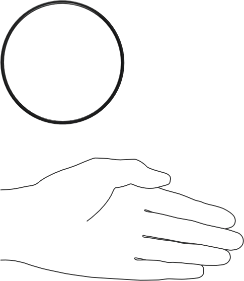 Kimyasala Dayanıklı Viton® Floroelastomer O-Ring, X Profilli, 3/32 Kesirli Genişlik, Dash Numarası 153