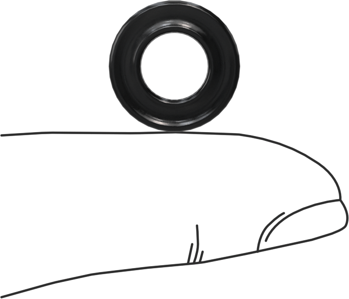 Kimyasala Dayanıklı Viton® Floroelastomer O-Ring, X Profilli, 1/8 Kesirli Genişlik, Dash Numarası 203