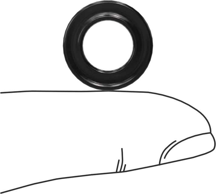 Kimyasala Dayanıklı Viton® Floroelastomer O-Ring, X Profilli, 1/8 Kesirli Genişlik, Dash Numarası 204