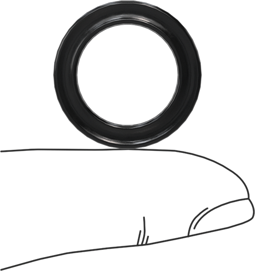 Kimyasala Dayanıklı Viton® Floroelastomer O-Ring, X Profilli, 1/8 Kesirli Genişlik, Dash Numarası 208