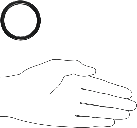 Kimyasala Dayanıklı Viton® Floroelastomer O-Ring, X Profilli, 3/16 Kesirli Genişlik, Dash Numarası 327